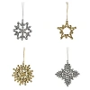 Cg Hunter Beaded Snowflake And Star Christmas Ornaments In Gold