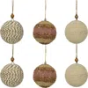 Cg Hunter Natural Jute Wrapped Christmas Ornaments In Brown