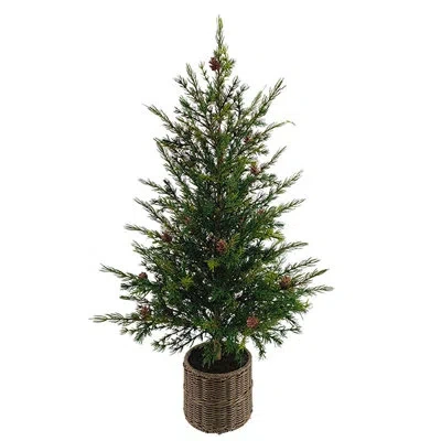 Cg Hunter Seasonal Greenery Tree Pine Bskt 3ft