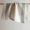 Cg Hunter Striped Napkins, Black And Ivory In Black