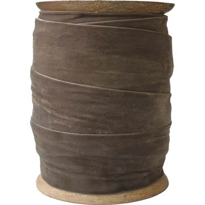 Cg Hunter Wide Hand Dyed Velvet Ribbon Dark Brown