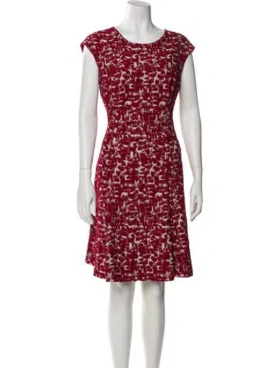 Pre-owned Ch Carolina Herrera Animal Print Knee-length Dress