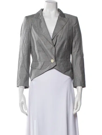 Pre-owned Ch Carolina Herrera Blazer In Gray