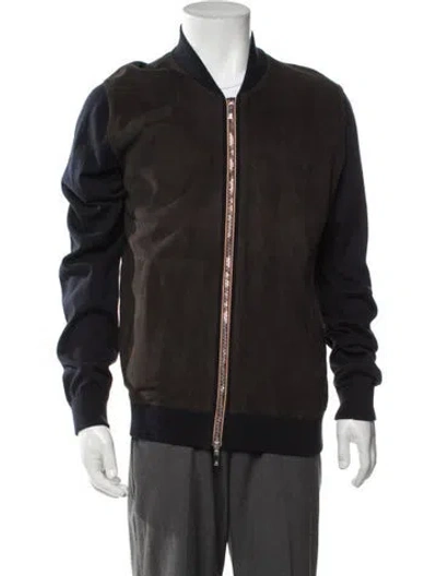 Pre-owned Ch Carolina Herrera Bomber Jacket In Blue