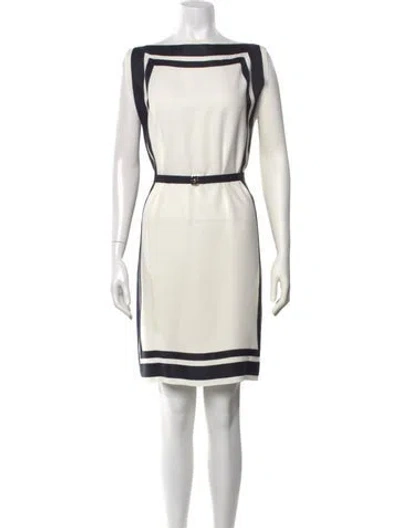 Pre-owned Ch Carolina Herrera Colorblock Pattern Knee-length Dress