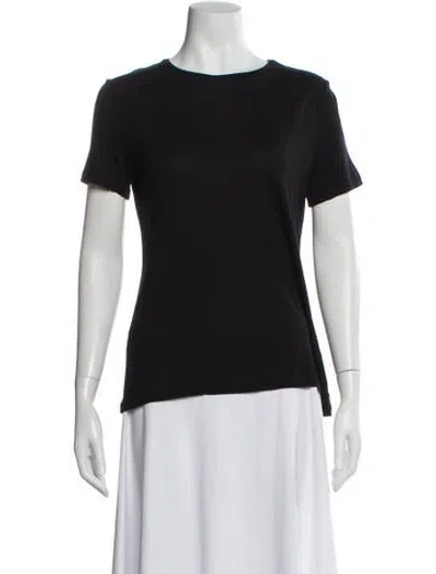 Pre-owned Ch Carolina Herrera Crew Neck Short Sleeve T-shirt In Black