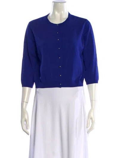 Pre-owned Ch Carolina Herrera Crew Neck Sweater In Blue