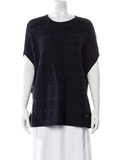 Pre-owned Ch Carolina Herrera Crew Neck Sweater In Blue