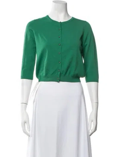 Pre-owned Ch Carolina Herrera Crew Neck Sweater In Green
