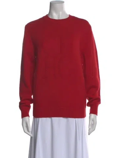 Pre-owned Ch Carolina Herrera Crew Neck Sweater W/ Tags In Red