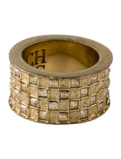 Pre-owned Ch Carolina Herrera Crystal Eternity Band In Multi