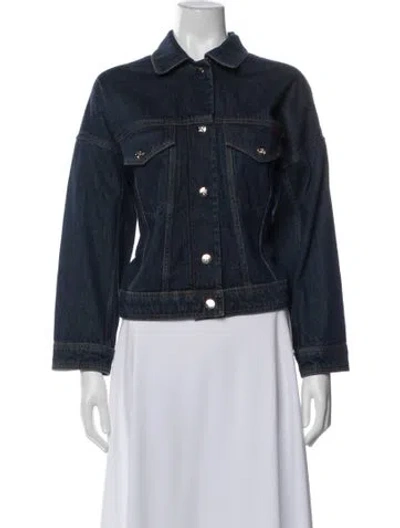 Pre-owned Ch Carolina Herrera Denim Jacket In Blue