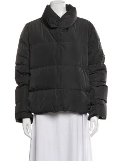 Pre-owned Ch Carolina Herrera Down Coat In Gray