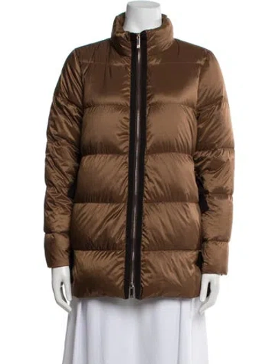 Pre-owned Ch Carolina Herrera Down Jacket In Brown