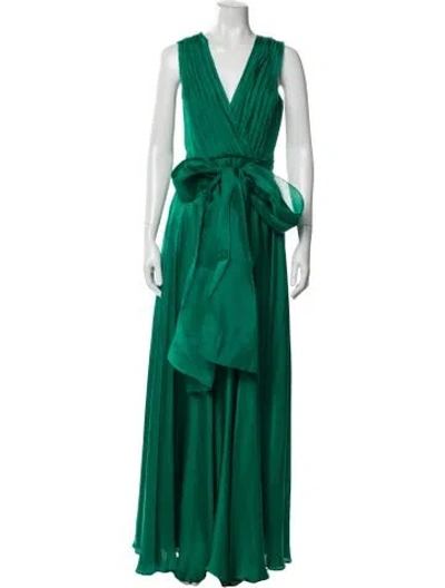 Pre-owned Ch Carolina Herrera Dress In Green
