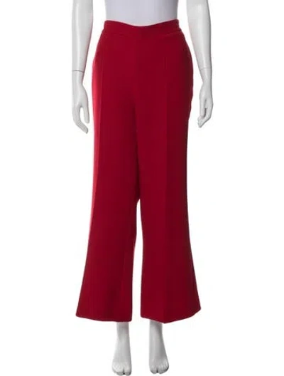 Pre-owned Ch Carolina Herrera Flared Pants In Red