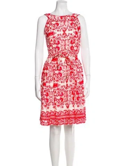 Pre-owned Ch Carolina Herrera Floral Print Mini Dress In Multi