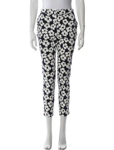 Pre-owned Ch Carolina Herrera Floral Print Skinny Leg Pants In Multi