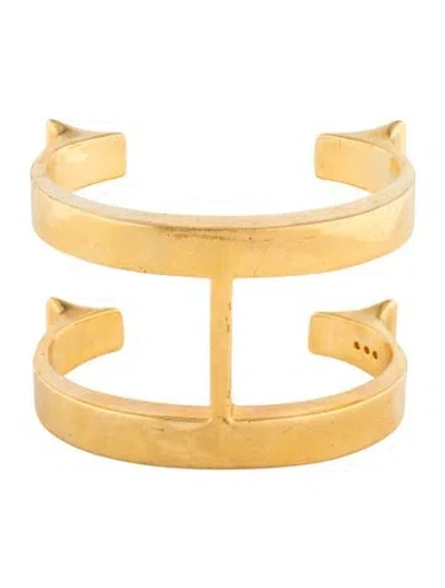Pre-owned Ch Carolina Herrera Insignia Cuff Bracelet, 7" In Multicolor