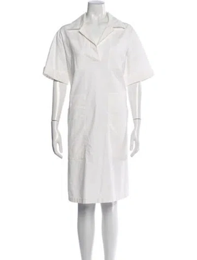 Pre-owned Ch Carolina Herrera Knee-length Dress In White