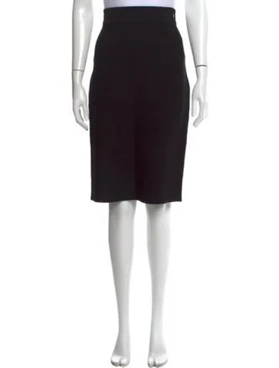 Pre-owned Ch Carolina Herrera Knee-length Skirt In Black