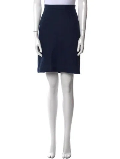 Pre-owned Ch Carolina Herrera Knee-length Skirt In Blue