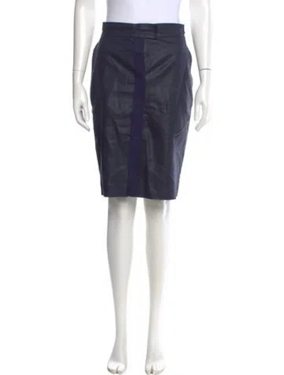 Pre-owned Ch Carolina Herrera Knee-length Skirt In Blue