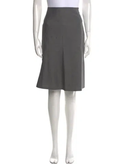 Pre-owned Ch Carolina Herrera Knee-length Skirt In Gray