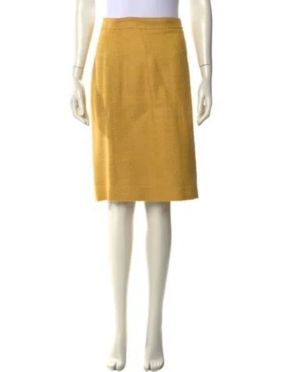 Pre-owned Ch Carolina Herrera Knee-length Skirt In Yellow