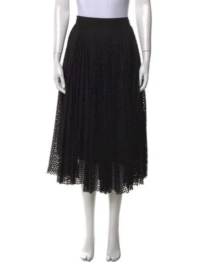 Pre-owned Ch Carolina Herrera Lace Pattern Midi Length Skirt W/ Tags In Multi