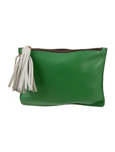 Pre-owned Ch Carolina Herrera Leather Clutch In Multi