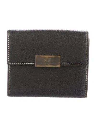 Pre-owned Ch Carolina Herrera Leather Wallet In Brown