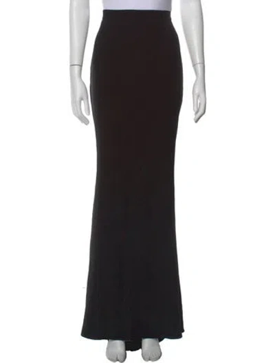 Pre-owned Ch Carolina Herrera Long Skirt In Black