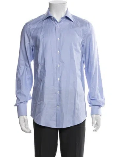 Pre-owned Ch Carolina Herrera Long Sleeve Dress Shirt In Blue