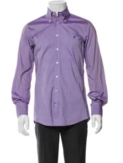 Pre-owned Ch Carolina Herrera Long Sleeve Dress Shirt In Purple
