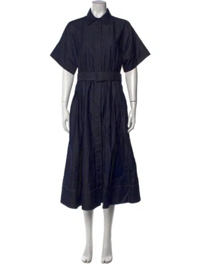 Pre-owned Ch Carolina Herrera Midi Length Dress In Blue