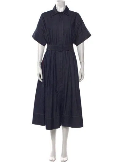 Pre-owned Ch Carolina Herrera Midi Length Dress In Blue