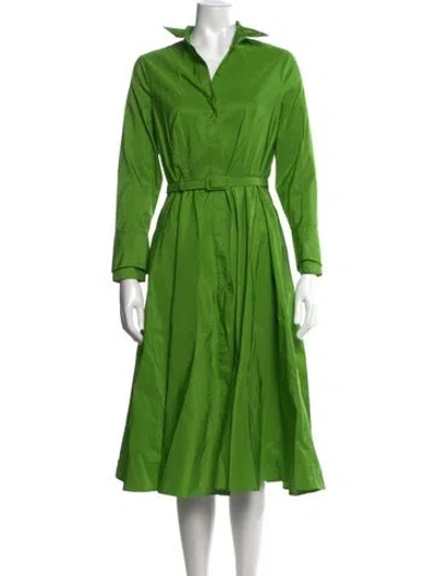 Pre-owned Ch Carolina Herrera Midi Length Dress In Green