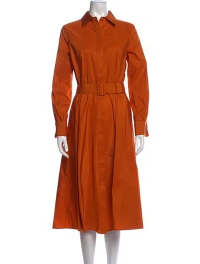 Pre-owned Ch Carolina Herrera Midi Length Dress W/ Tags In Orange