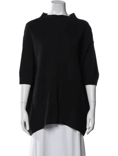 Pre-owned Ch Carolina Herrera Mock Neck Sweater In Black