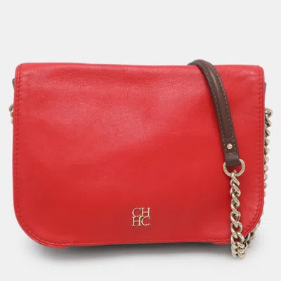 Pre-owned Ch Carolina Herrera Multicolor Leather Flap Bag