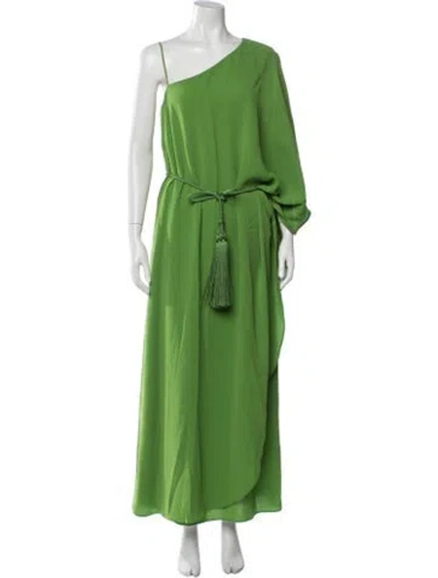Pre-owned Ch Carolina Herrera One-shoulder Long Dress W/ Tags In Green