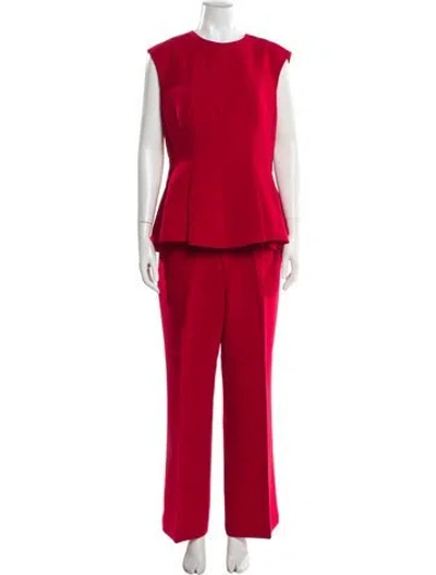 Pre-owned Ch Carolina Herrera Pantsuit In Red