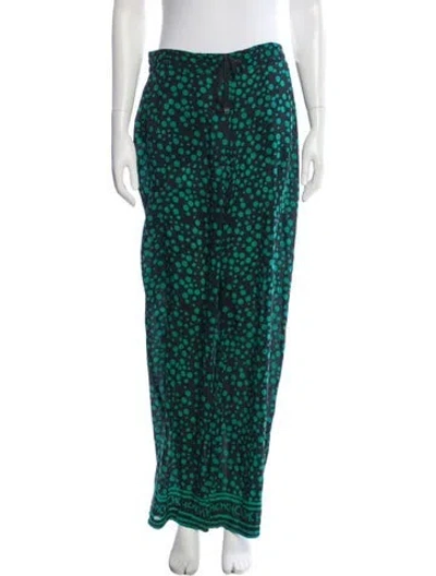 Pre-owned Ch Carolina Herrera Polka Dot Print Wide Leg Pants In Multi