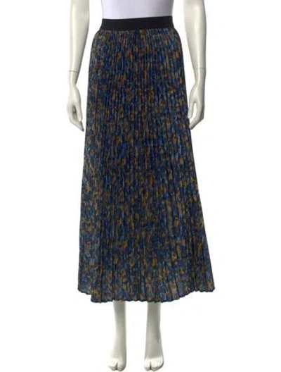 Pre-owned Ch Carolina Herrera Printed Midi Length Skirt W/ Tags In Blue
