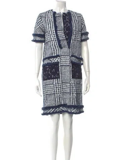 Pre-owned Ch Carolina Herrera Printed Mini Dress In Neutral