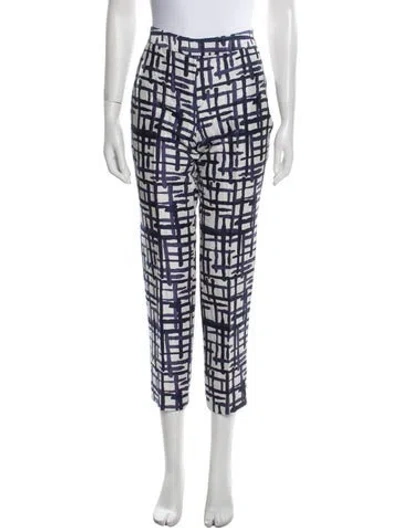 Pre-owned Ch Carolina Herrera Printed Straight Leg Pants In Multi