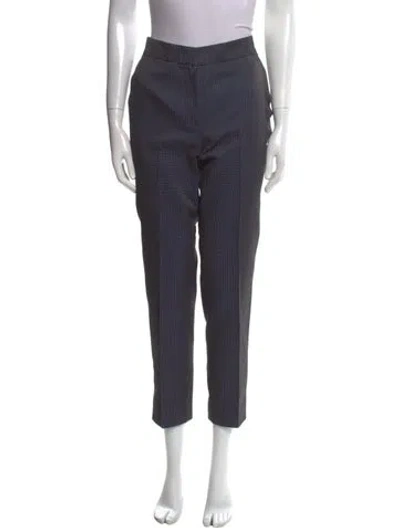 Pre-owned Ch Carolina Herrera Printed Straight Leg Pants W/ Tags In Blue