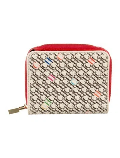 Pre-owned Ch Carolina Herrera Pvc Printed Wallet