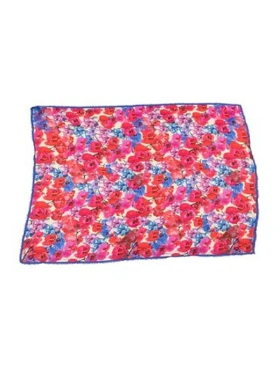 Pre-owned Ch Carolina Herrera Silk Floral Print Scarf In Pink